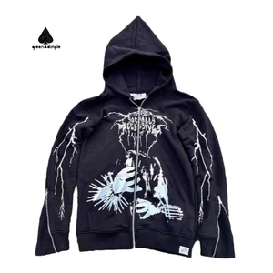 High Quality Custom Logo Print Design Loose Style Hoodies Personalized Zip up Casual Streetwear Pullover Hoodie