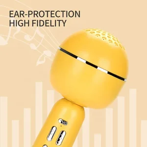 Customized 4-in-1 Karaoke Portable Wireless Microphone Battery Operated Durable ABS Plastic Musical Instrument Toy for Boys