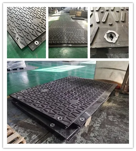 40mm Thickness Solid Temporary Road Mats With Overlapping Connection ...