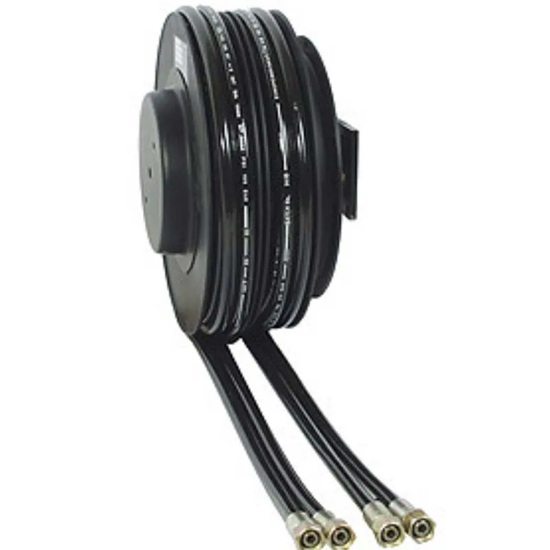 Dual 3 Way 4 Hose Hydraulic Reel Two Twin Portable Hydraulic Hose Reel ...