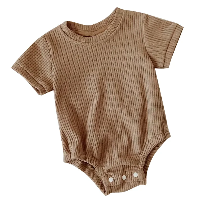Organic Bamboo Waffle Baby Bodysuit Sustainable Eco-friendly