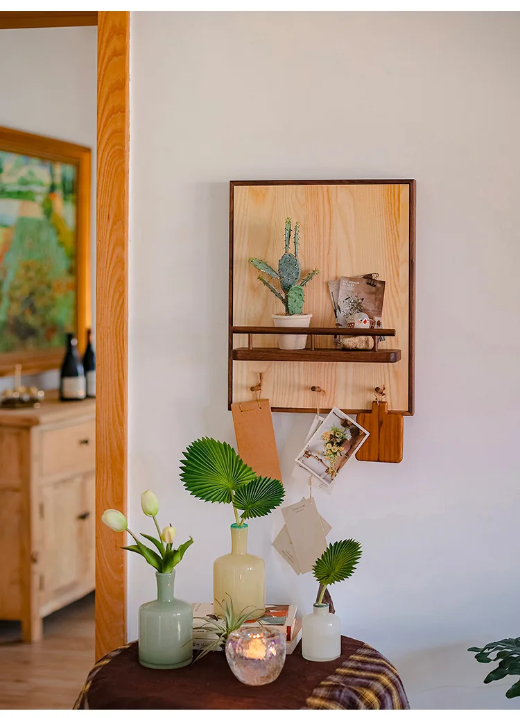 Wooden Electricity Meter Box Custom Wood Shelf Modular Display Cover Home Decoration Building