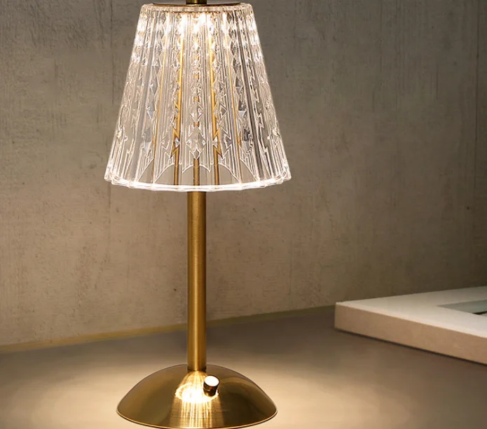 European New Style Cordless Touch Switch Rechargeable Table Lamp for Home