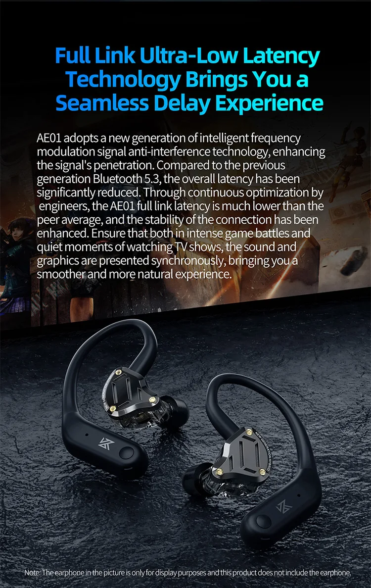 KZ AE01 Bluetooth Module - TWS Wireless Earphones with ENC/ACC