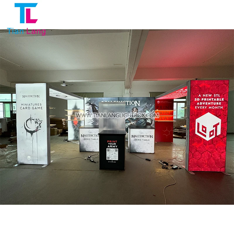 Aukštos kokybės 5ft SEG aliuminio rėmelio LED skaičiuoklės podiumas audinio atsparaus parodžių stalo brandinti parodos