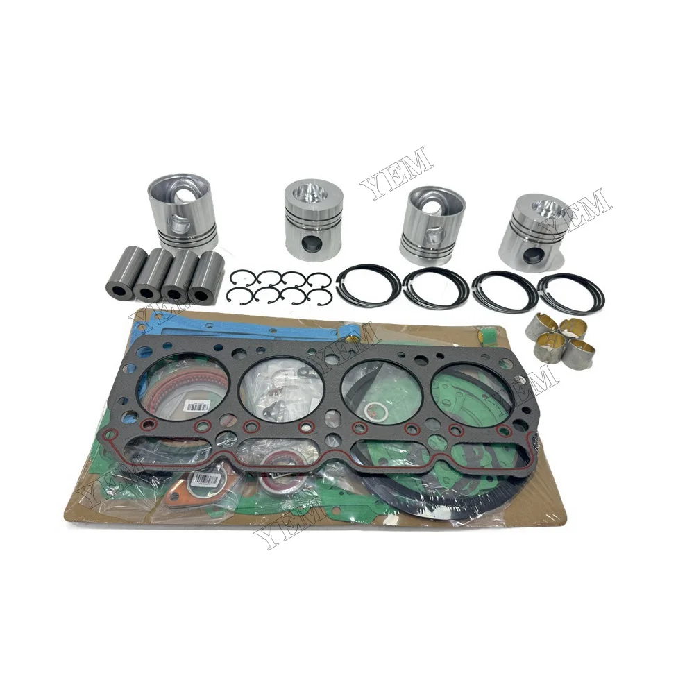 For Komatsu 4D105 Rebuild Kit With Piston Ring Cylinder Gaskets Piston Standard Size Engine Parts 4
