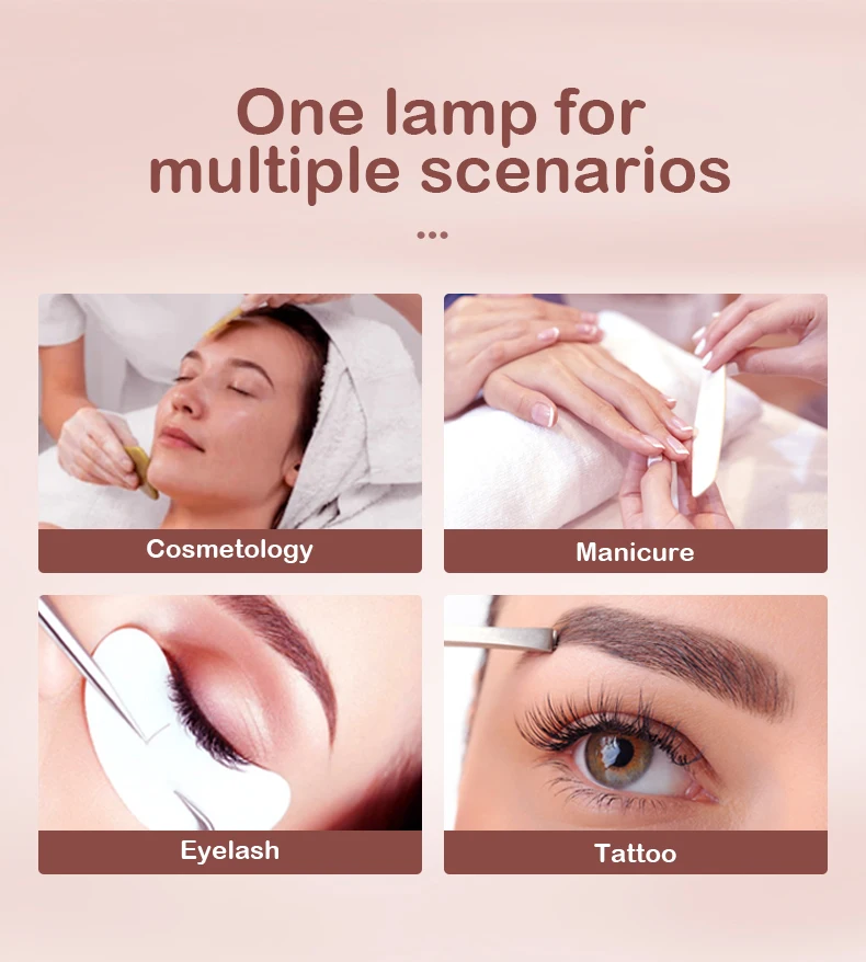 Bicolor Half Ring Beauty Fill Lamp Moon Lash Light For Eyelash