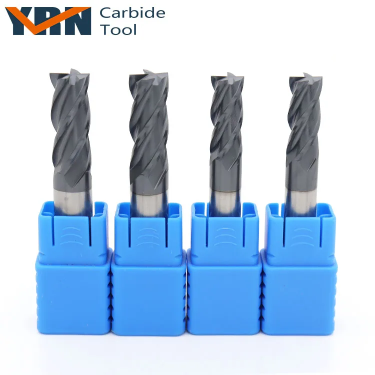 
 Factory Direct Sale AlTiN-coated Long Shank 35 Helix 4 Flute Square End Mills  