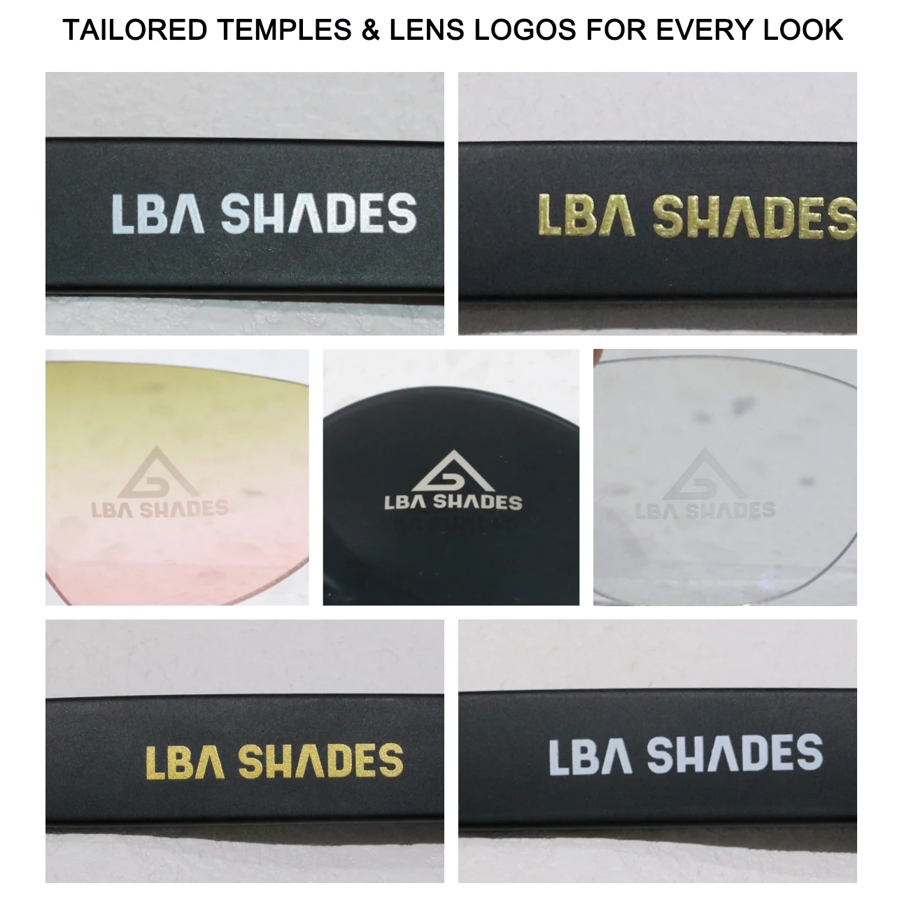 High Quality LBA Classic Retro Sunglasses Thick Acetate Custom Logo Polarized Tac Lens Rectangle Sun Glasses Gray White Yellow
