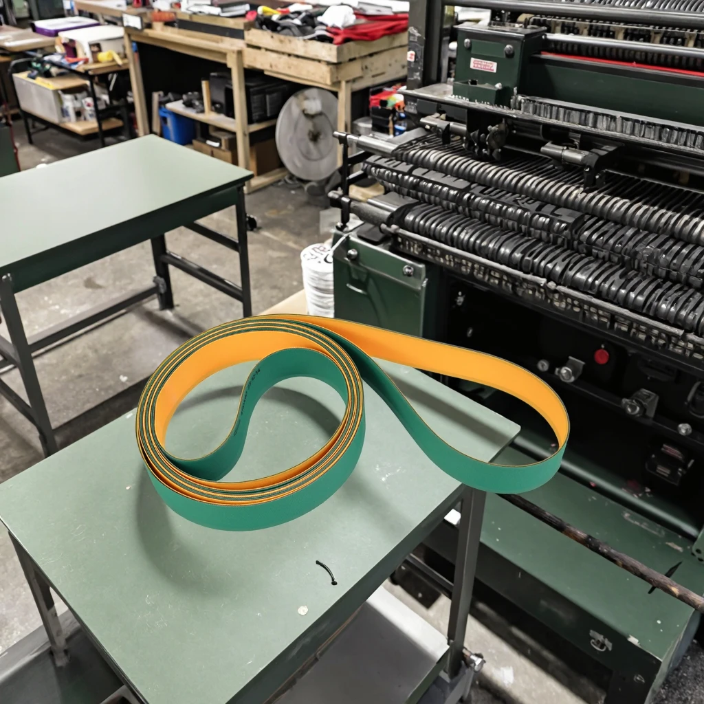 Yellow Green Power Flat Transmission Belt Nylon Belt Sandwich Belt