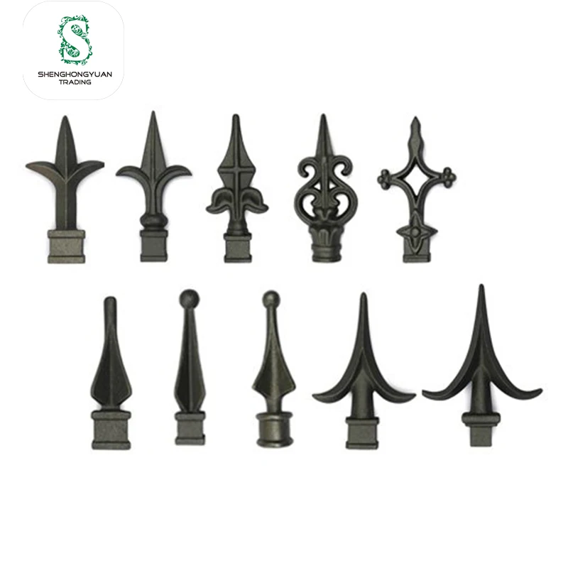 槍先　鉄 装飾用鍛造鉄製スピアトップ 12mm/14mm/16mm穴対応・モダンデザイン