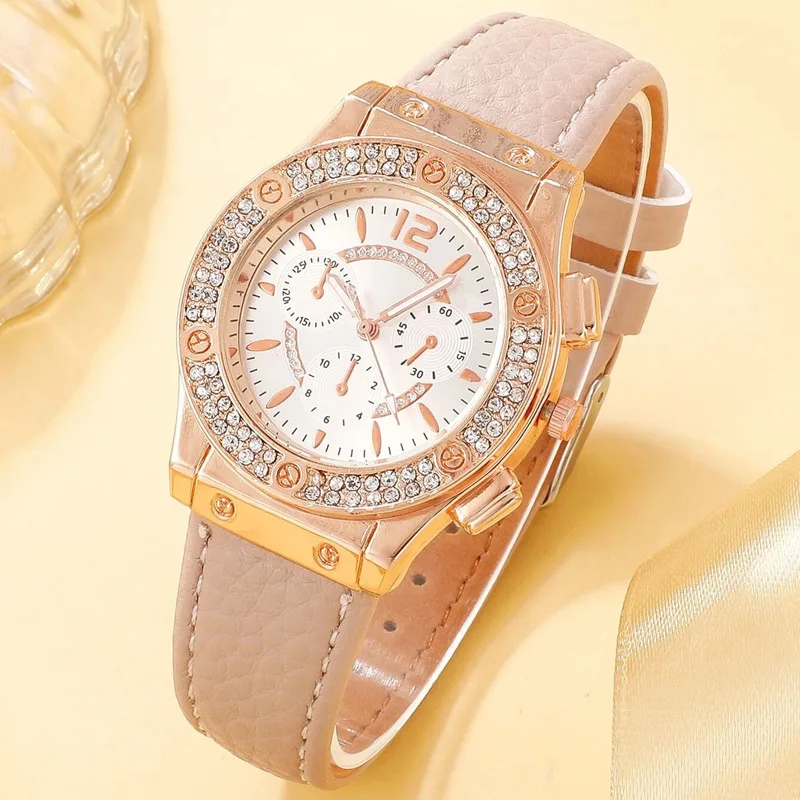 Luxury Women Fashion Elegant Wristwatch With Flower Bracelet Quartz