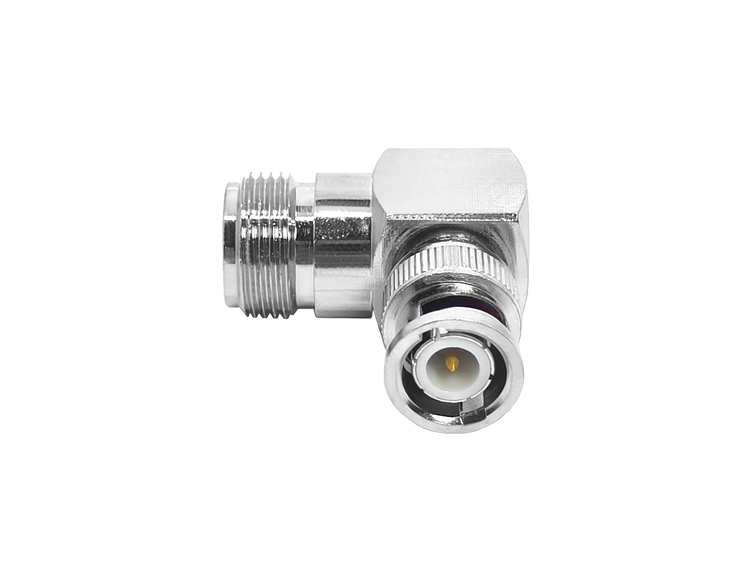 Factory supply RF Adaptor Bnc male plug to N female right angle  RA 90 degree elbow rf coaxial adapter supplier
