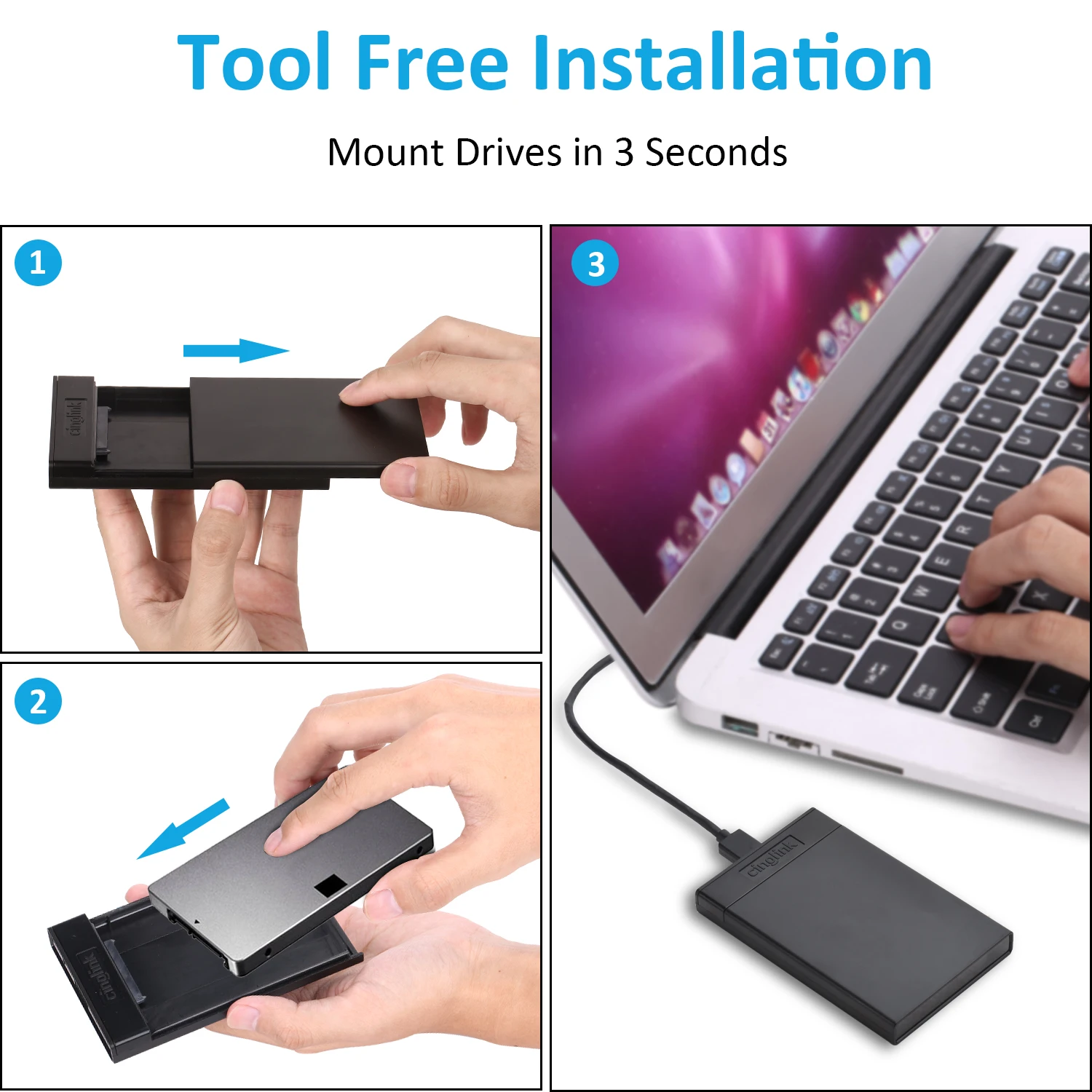 New Arrival Usb 3.0 Hard Disk Case 3.5" Sata External Case Aluminum