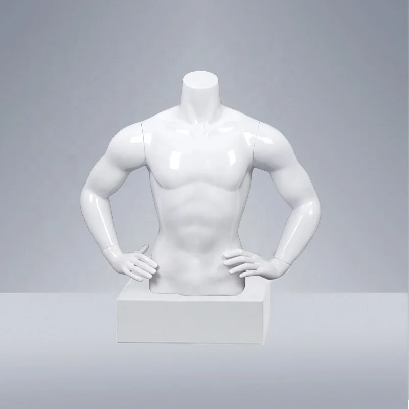 thumbnail image 2 of White Matt Lacquered Male Mannequin | Electroplated Head & Hands, 190cm Height, Removable Parts 2 of 2