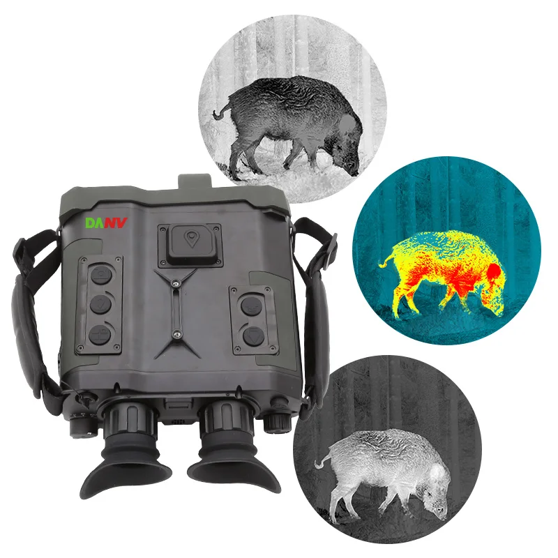 Factory Sales Long Distance Handheld with Wristband Digital Compass GPS and WIFI Function Laser Rangefinder Thermal Binoculars