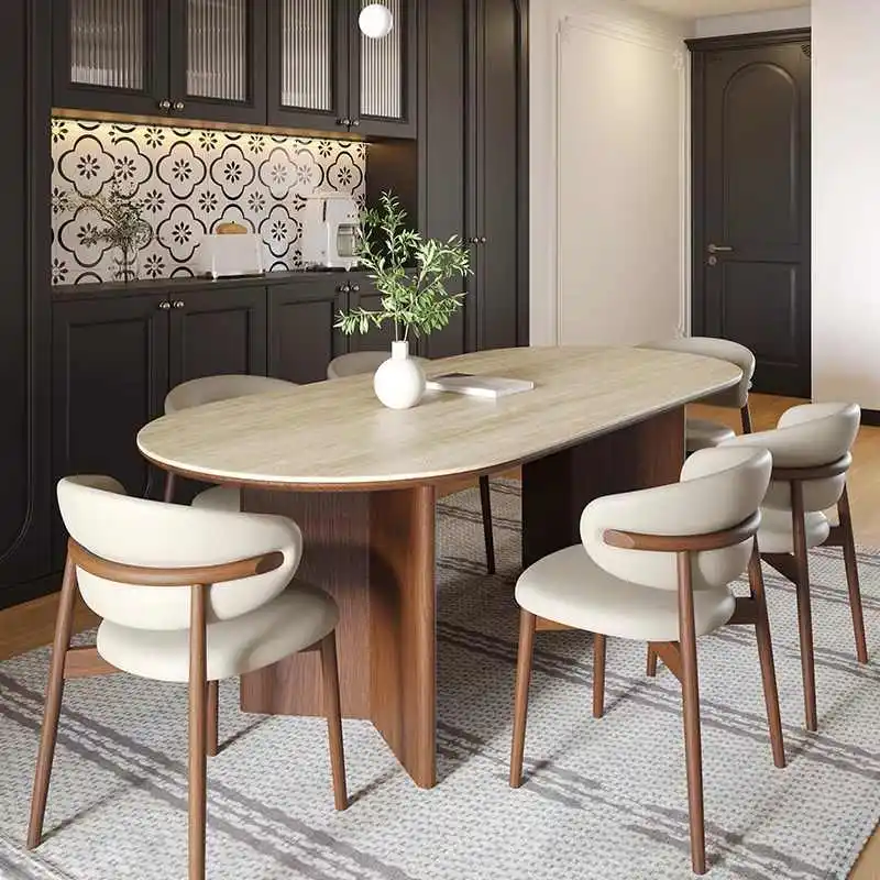 Modern Dinning Table - Stone Rock Board Dining Table