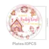 Pink-10pcs 9inch paper plates