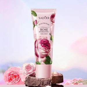 SADOER Wholesale Natural Organic Moisturizing Smoothing Anti Cracking Hyaluronan Rose Hydrating Hand Cream