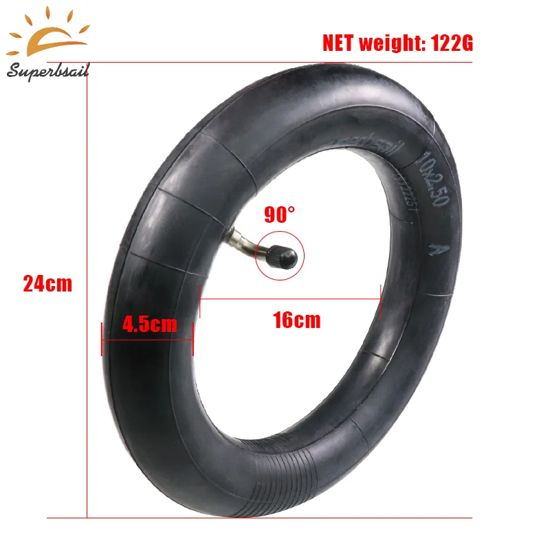 Superbsail EU Warehouse High Quality E-Scooter Tire 10*2.5 Inner Tube With Bent Valve 90 Degree For Electric Scooter Tyre factory