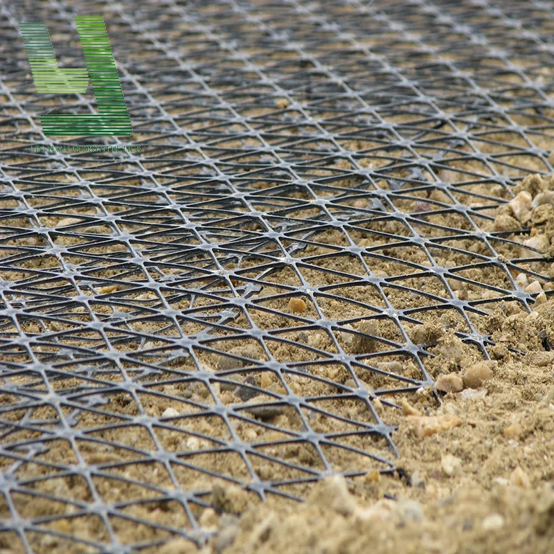 Triaxial Multidirectional Geogrid Black PP Plastic Geogrid for Base Soil Reinforcement Construction