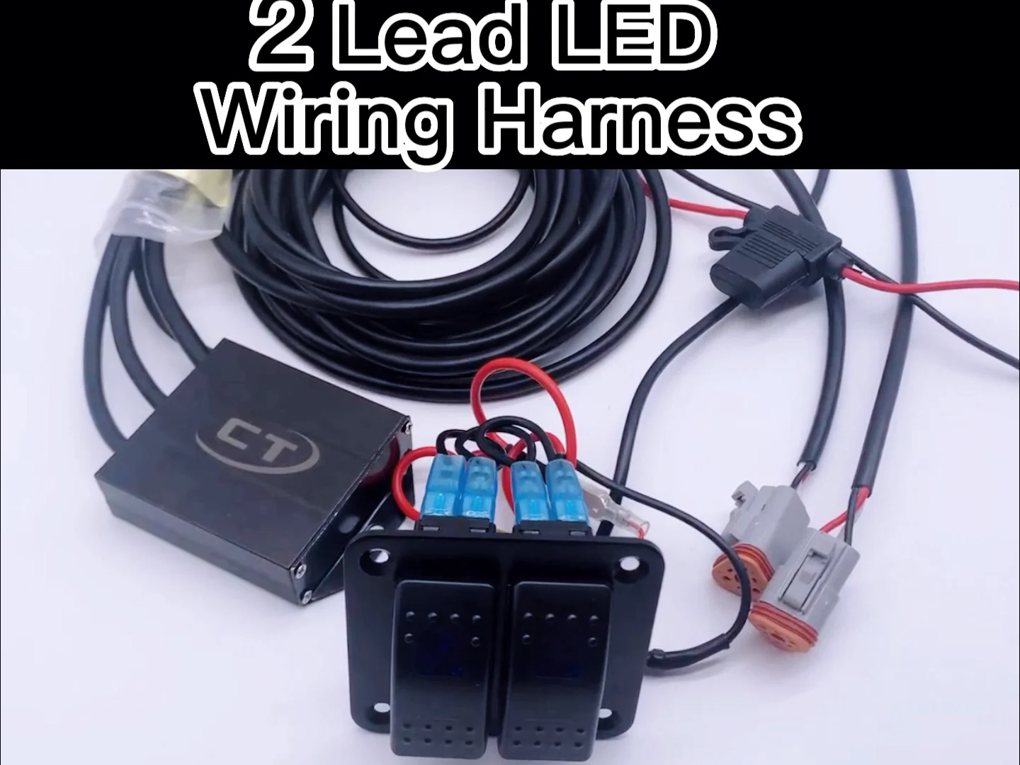 Newest 2 Leads Driving Light Wiring Harness 12 24v 300w For Car Light Bar Fog Lights Relay