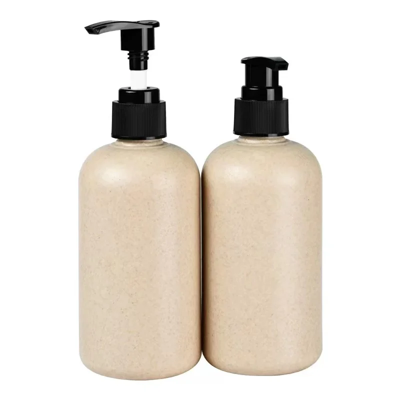 China Manufacturer Eco Friendly Degradable Biodegrade Material Wheat Straw Plastic Cosmetic Skin Care Bottles