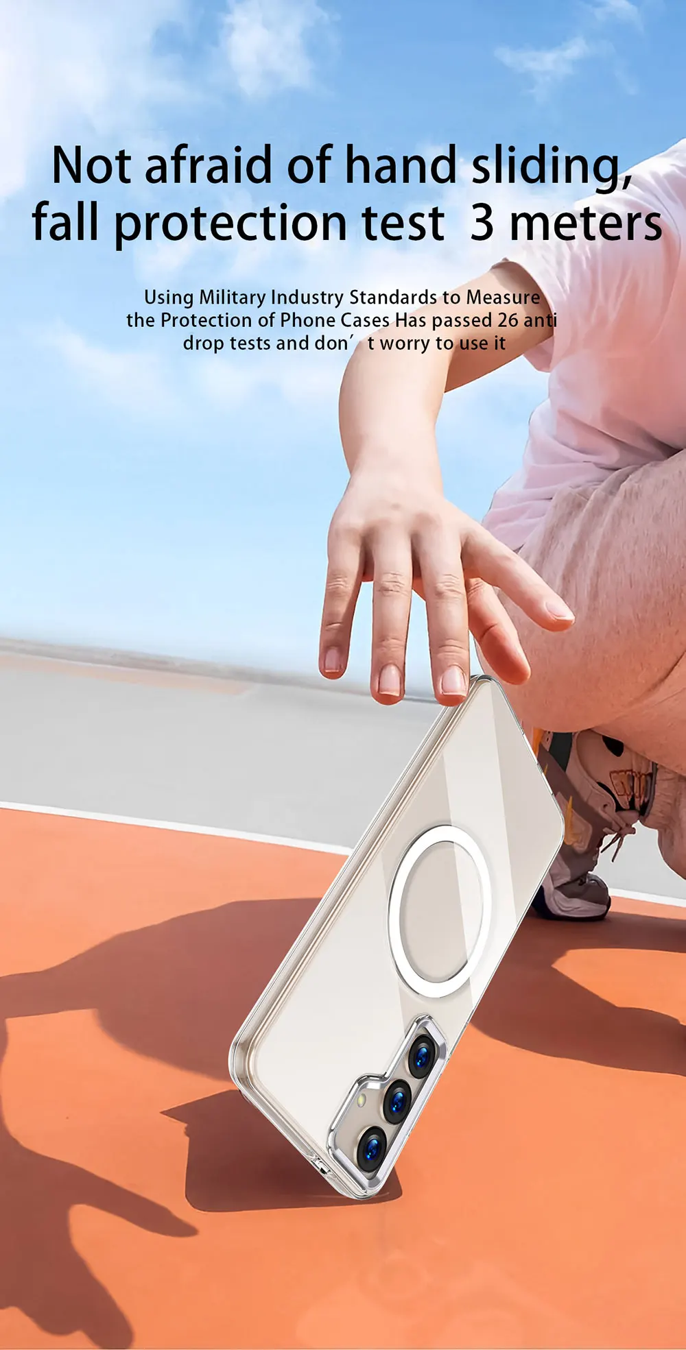 product transparent case for samsung galaxy s24 plus ultra s24 magnetic suction phone  anti shatter anti fingerprint wls83 wlons-6