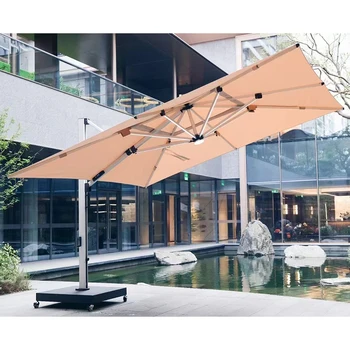 Glamping modern heavy duty outdoor umbrella personalized luxury sun patio outdoor garden umbrella for restaurant