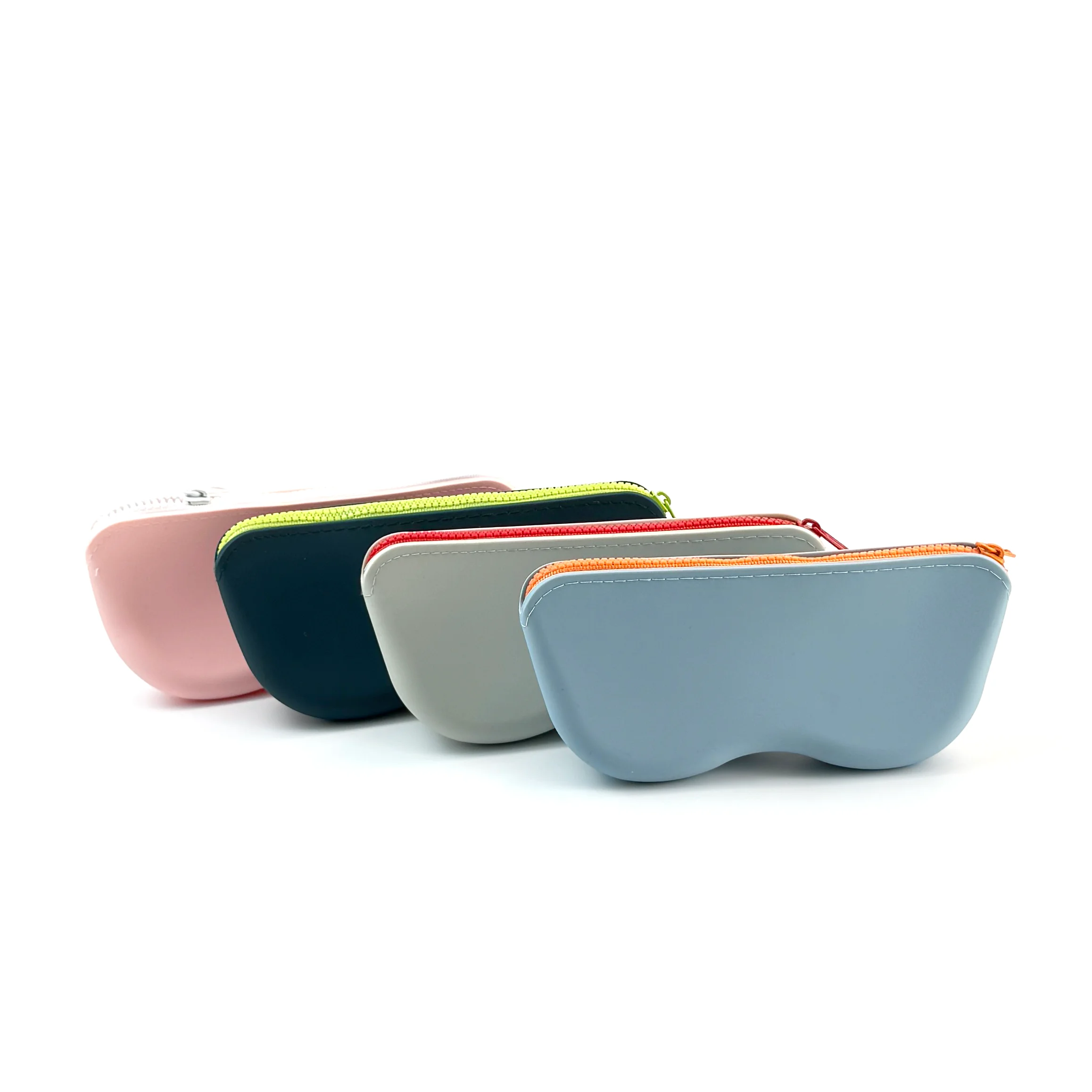 Simple Style Portable Silicone Sunglass Cases Eco-Friendly Zipper Closure Special Purpose Bags & Cases