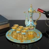 (Golden Green) Spiral Flower High Plate Wine Set