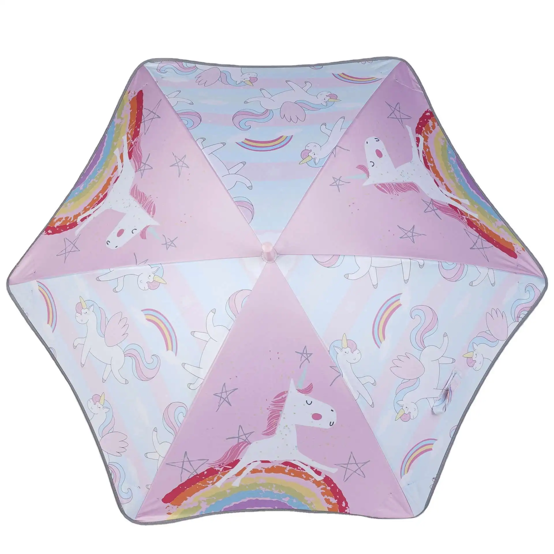 286 Kids Mini Reflective Stripe Umbrella Child  Animals Printing Umbrellas Cute Children Cartoon Umbrella 1
