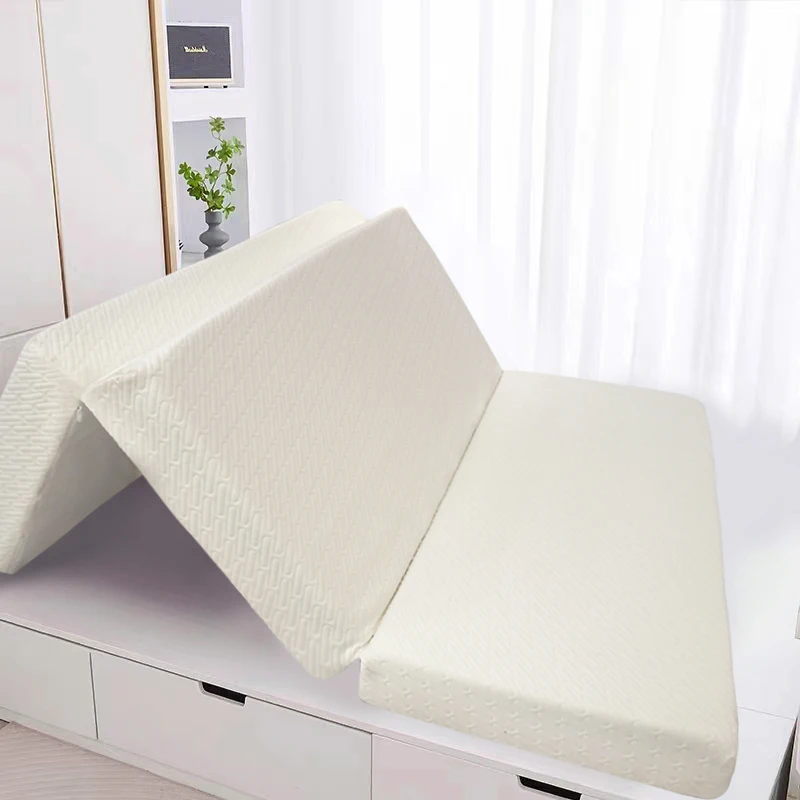 Triple Folding Disposable Bed Protection Pad Knitted Plain Style Adult Folding Mat for Home mattress cover