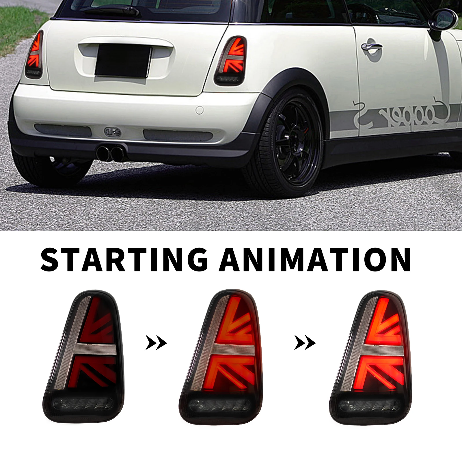 2000-2006 Mini Cooper R50 R52 R53 LED Tail Lamp with Union Jack