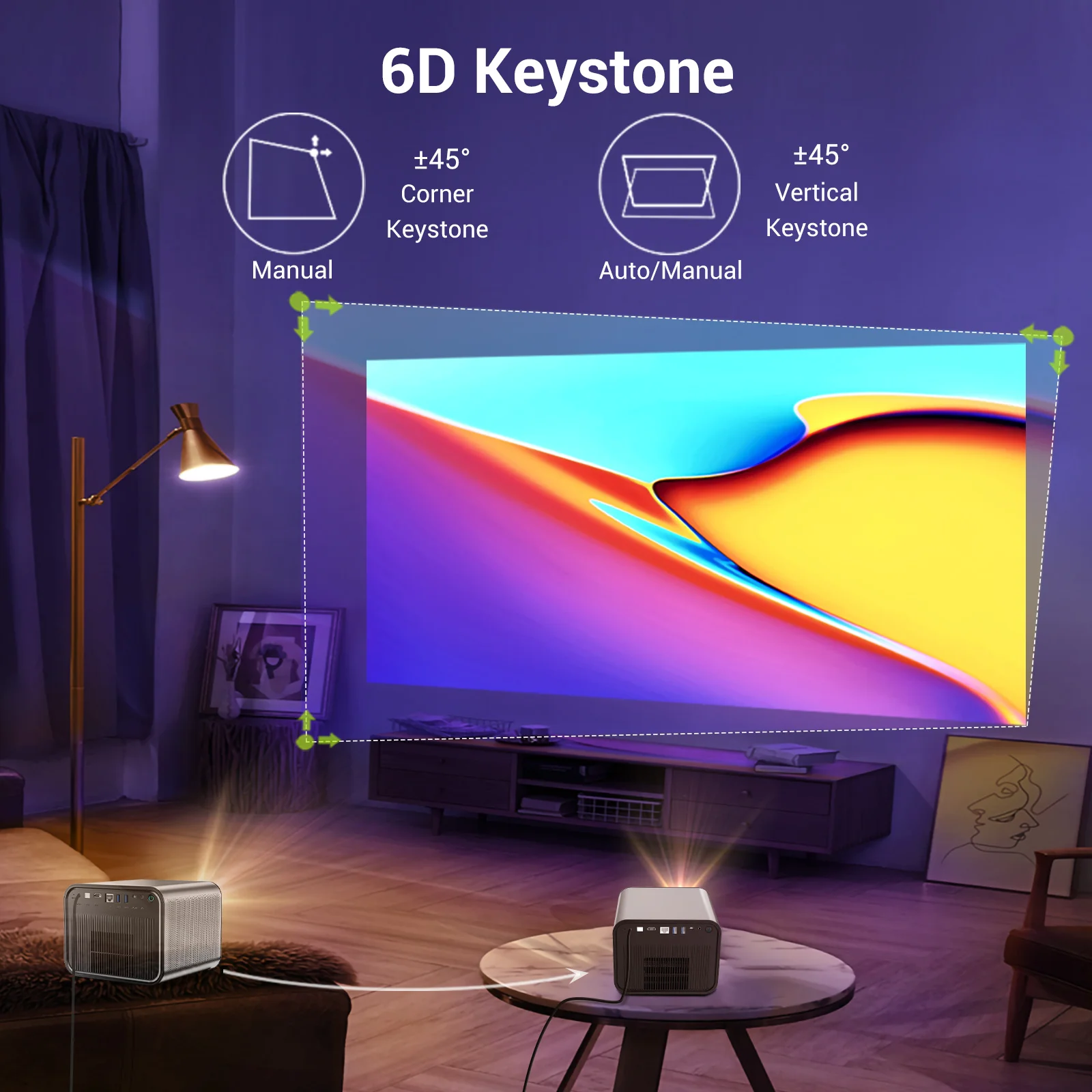BYINTEK R80 19Years 3D 4K LED DLP Android Wifi Real Full HD 1080P Smartphone Tablet for Home Theater Outdoor Beamer Projector