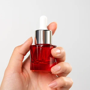 2022 New Design Custom Cosmetic Skin Care Essential Oil 5ml Empty Clear Black Red Glass Dropper Bottles