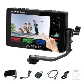 FEELWORLD F5 PROX DSLR Camera Field Monitor, Sunlight Visible 1600nit, Multi-Functions, F970 Install Kit, Factory Direct product image