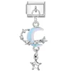 Steel bottom pendant-blue moon pendant