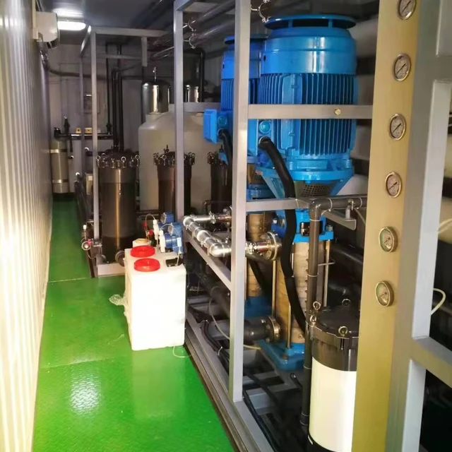 Containerized  Industrial Pure Drinking Water Treatment Plant RO System Filter Purification Machine 5000L/H Reverse Osmosis