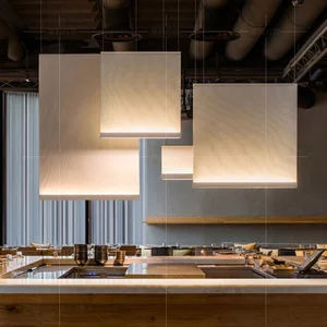 New Chinese-style Villa Sales Office Sand Table Chandelier Hall Lobby Model Room Project Custom Aluminum Fabric Lamps