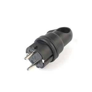 Electric Power German Plug 16A/250VAC Waterproof IP44 Rubber/TPE Material 3G2.5MM2 Cable Schuko Plug 45 Degrees
