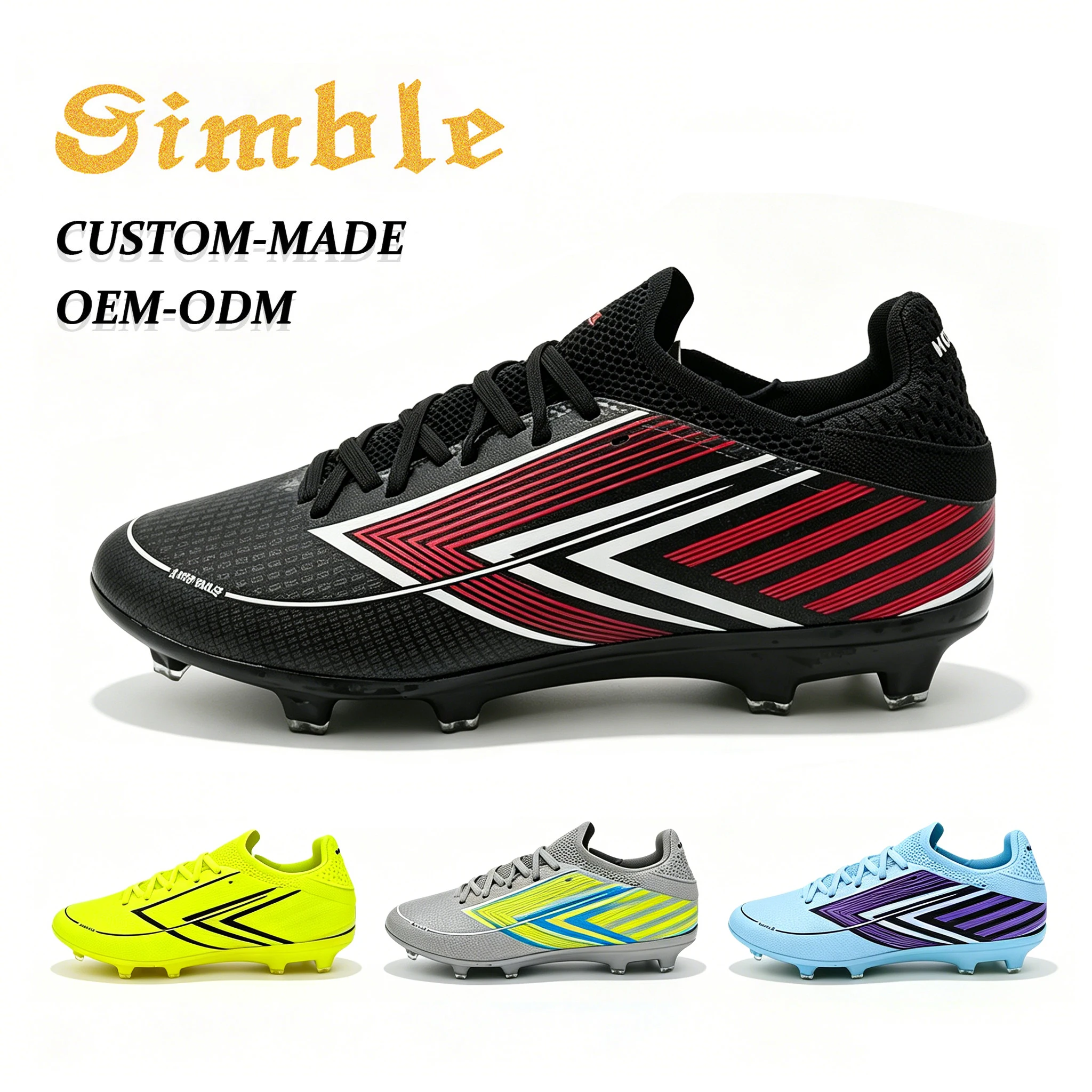 Factory Custom Soccer Boots Men Manufacturer Outdoor Sport Anti-slip FG/AG Soccer Cleats Training Football Boots