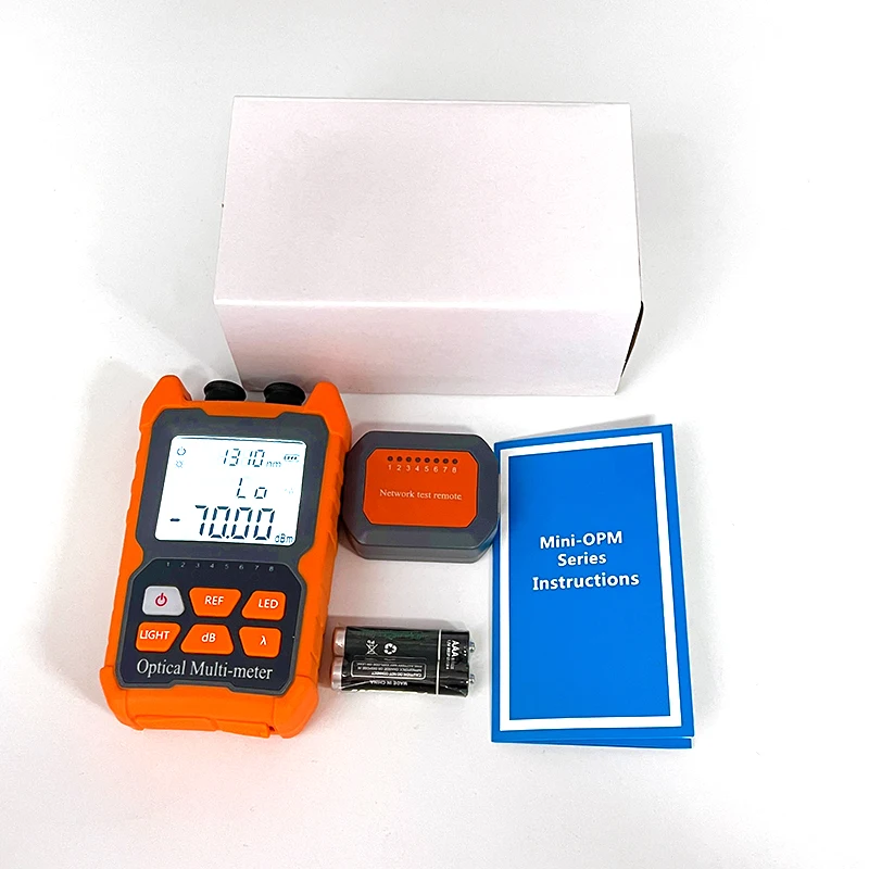 Rechargeable Mini Optical Fiber Power Meter 70+6dbm Fc/sc/st
