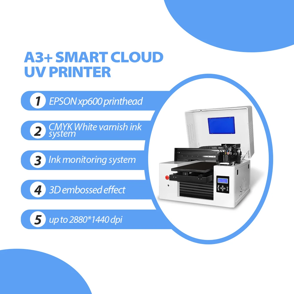 Digital Printing Shop Machines Uv Flatbed Printer A3 Photo Printers with Cylinder Printing
