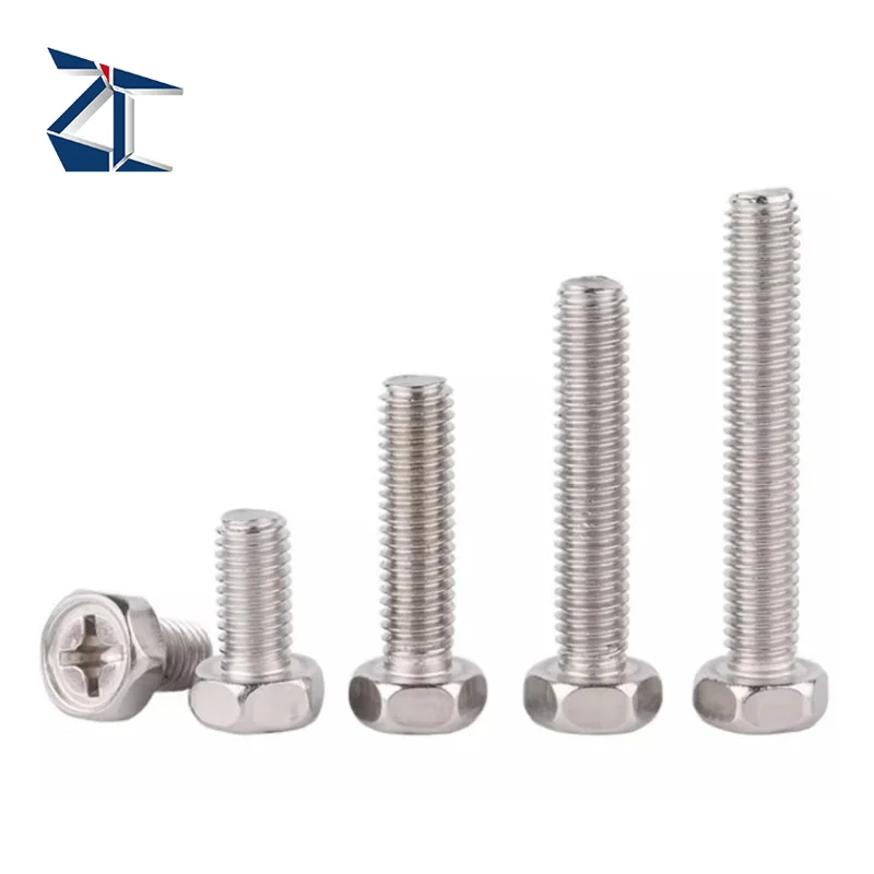 Professional Excellent Stainless steel Carbon Steel White Zinc Cross recessed hexagon bolts screw