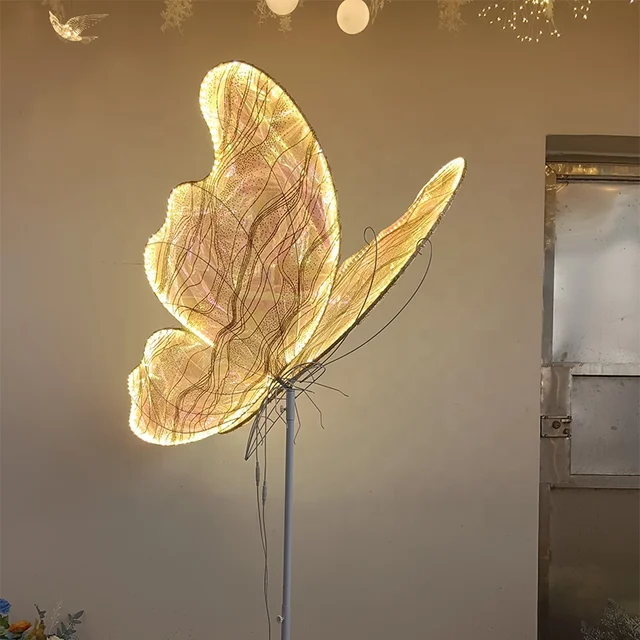 New style Free Standing Route guide pendant luminous butterfly for wedding decoration events indoor window decor