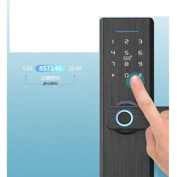 Tuya Wifi Qr Code Handle Electronic Digital Biometric Fingerprint Smart Door Lock