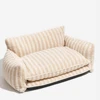 Sheepskin fleece-beige-brown stripes