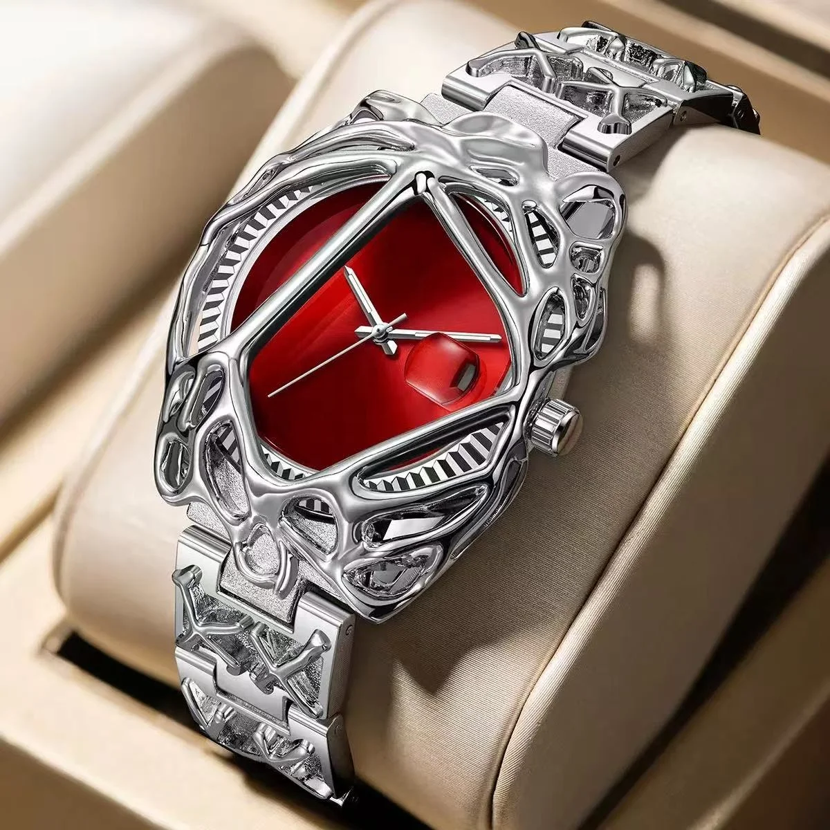 Y2K Alabaster Twisted Spider Web Watches for Men