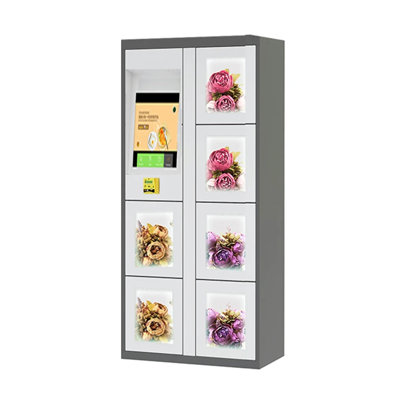 Flowers Vending Machine Gift High-End Automatic Outdoor Flower for Selling Bouquets With Transparent Shelf Display Large Window